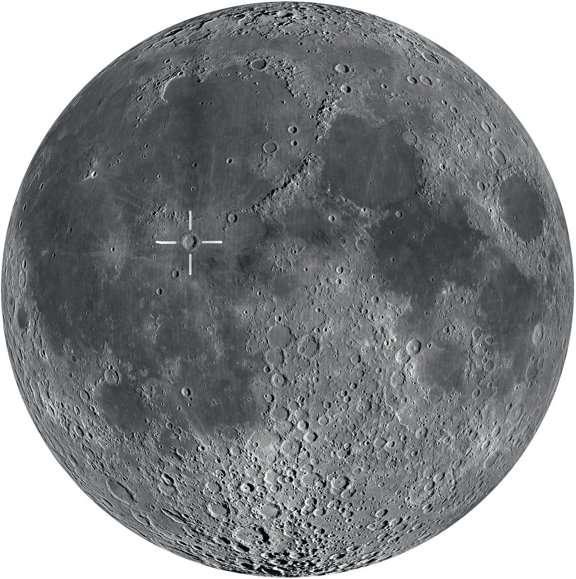 Copernicus findet man nahe der Mondmitte. Er ist nach dem ersten Viertel bis kurz vor Vollmond optimal zu sehen.