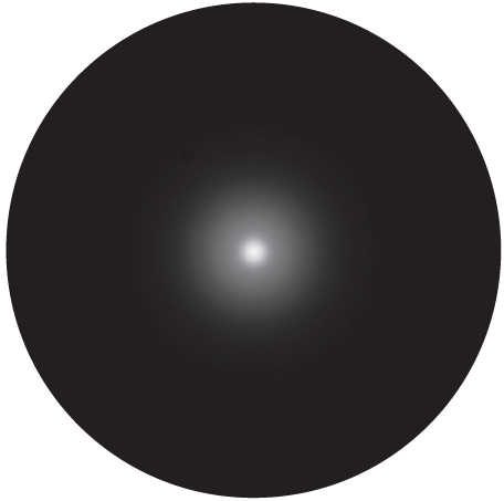 Dessin de l’amas globulaire M 15 dans un télescope d’une ouverture de 60 mm, grossissement 100x. L. Spix