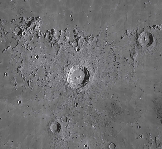 Copernicus ist der Prototyp eines
Ringgebirges. NASA/GSFC/Arizona State University