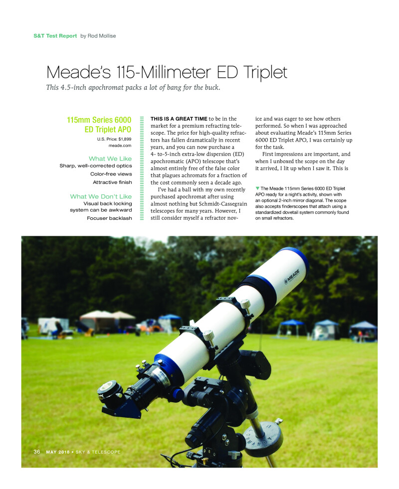 Meade 115mm Series 6000 ED Triplet APO