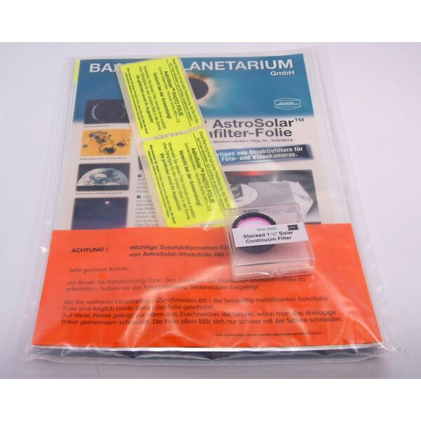 Filtres bloquants Baader 1 ¼''solaire Continuum - filtre gestackt - 2 filtre