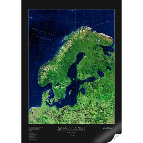Carte régionale albedo 39 Scandinavie