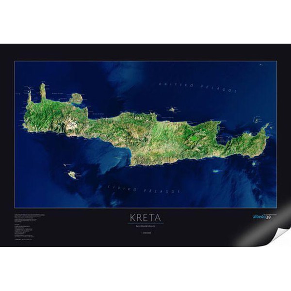 Carte géographique albedo 39 Crète