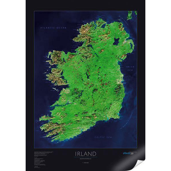 Carte géographique albedo 39 Irlande