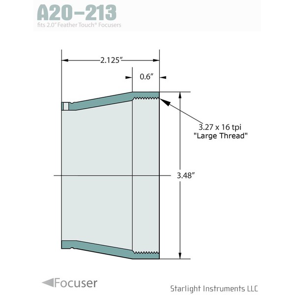 Starlight Instruments FTF2015 Adapter für größeres Meade-Gewinde