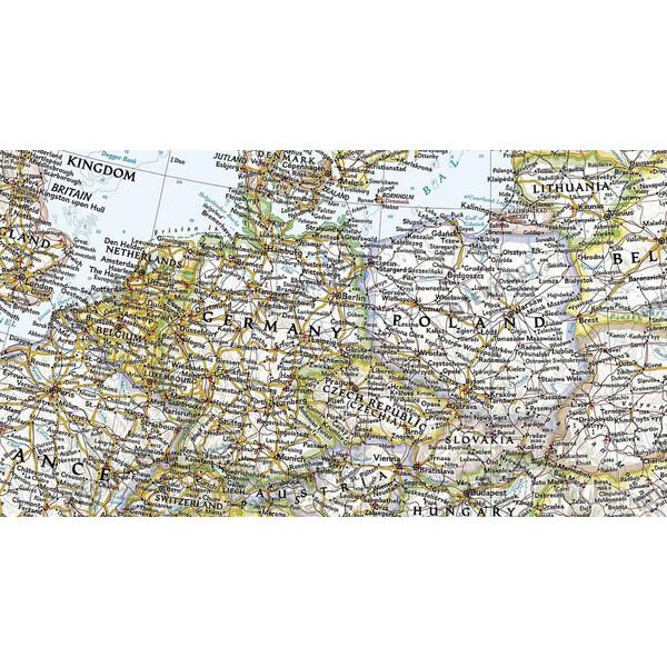 National Geographic Carte de l'Europe géo politique, stratifiée