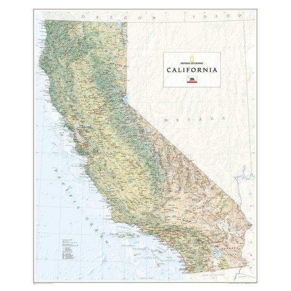 National Geographic Regional-Karte California