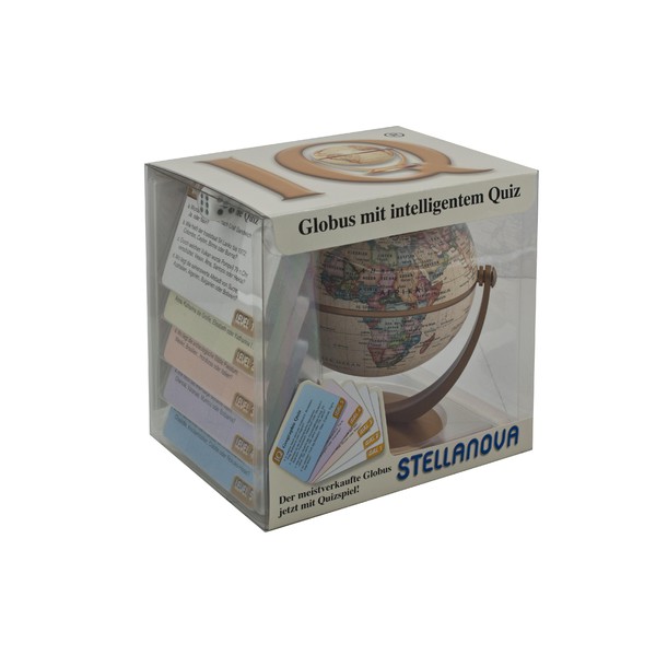 Mini-globe Stellanova Tournante Pivotant globe avec IQ-Quiz, Antique Design 10cm (Allemand)