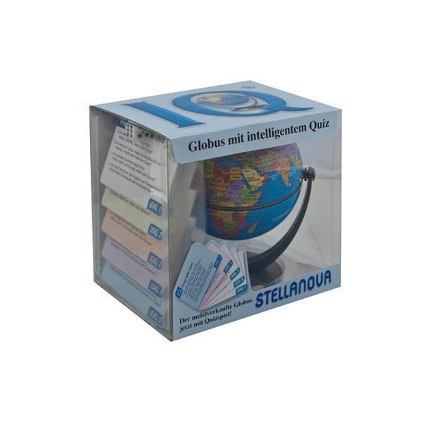 Mini-globe Stellanova Tournante Pivotant globe avec IQ-Quiz 10cm