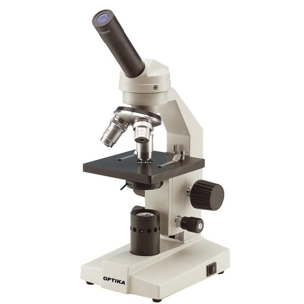 Optika Mikroskop M-100FL, monocular, Wolfram-Lampe