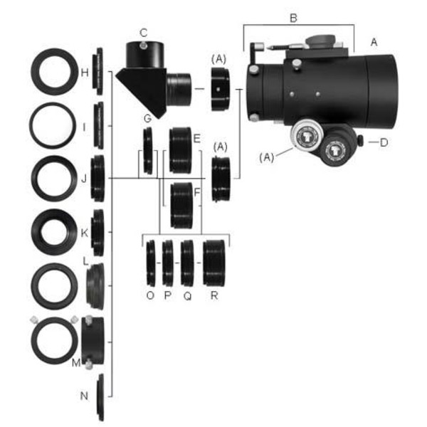 TeleVue Verlängerungshülse Imaging System 6,4 mm Verlängerung