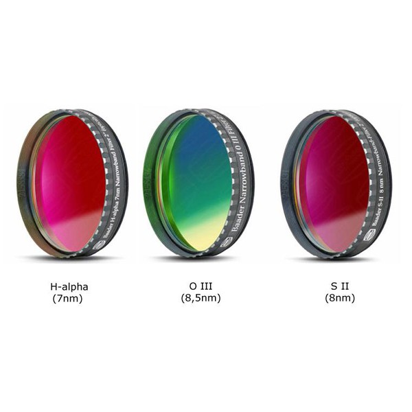 Baader Jeu de filtres CCD H-alpha 7nm à bande étroite, OIII et SII 50,8 mm
