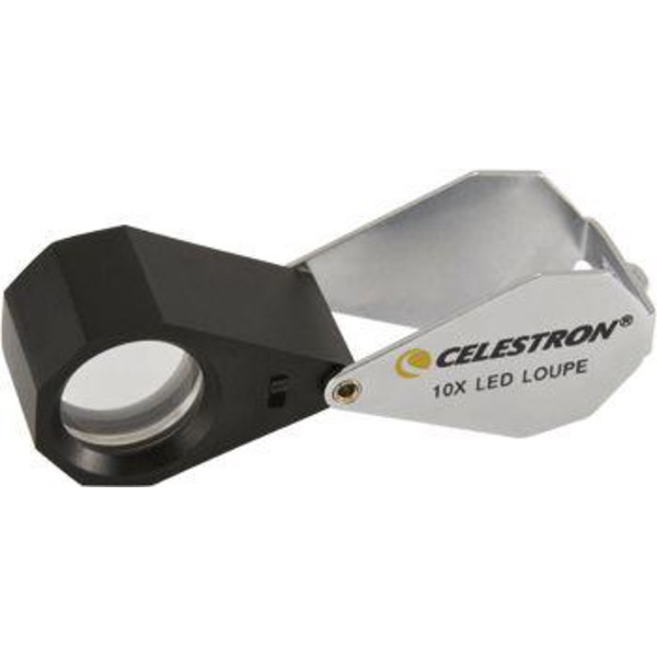 Celestron Loupe à main 10x, éclairage LED