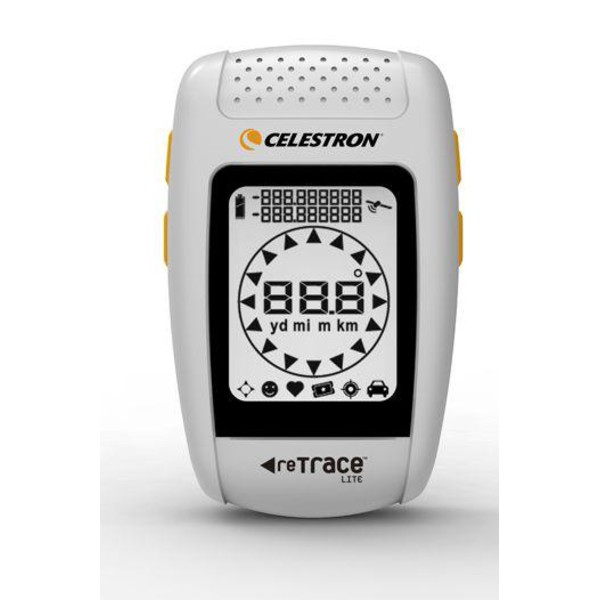 Celestron reTrace Lite GPS - Chercheur de pistes avec boussole numérique, blanc