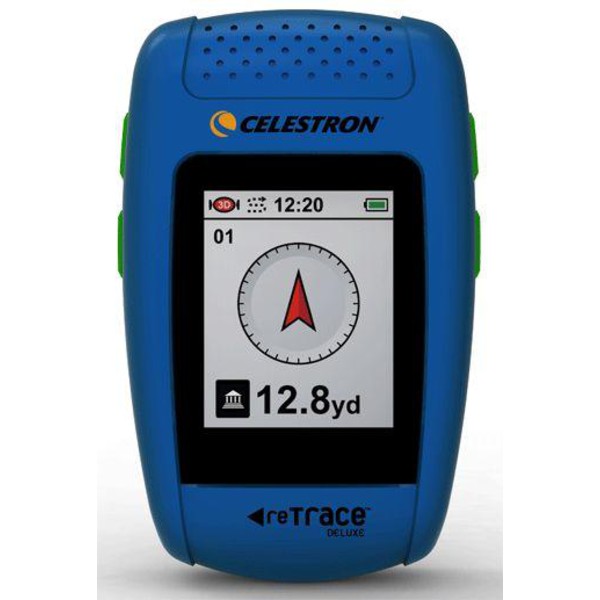 Celestron reTrace Deluxe GPS - Chercheur de pistes avec boussole numérique, bleu