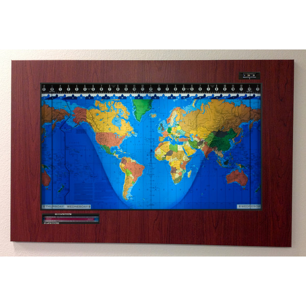 Geochron Original Kilburg in Boston Cherry Kunststoffausführung und schwarzen Zierleisten