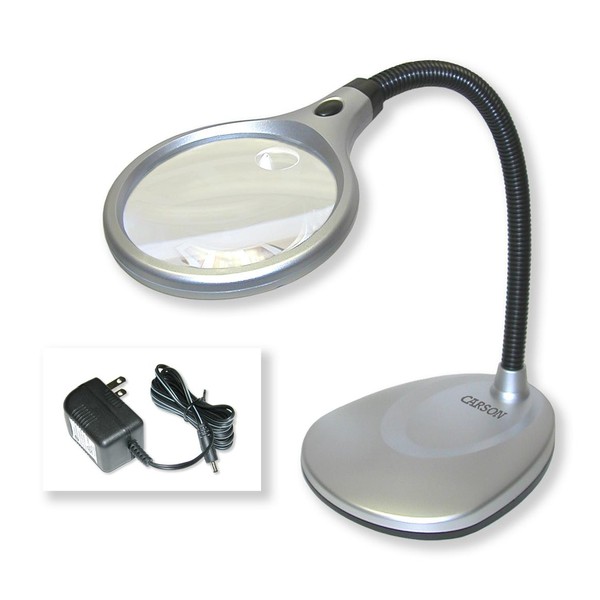 Carson DeskBrite-200 - Lampe de table avec loupe 2x/5x intégrée