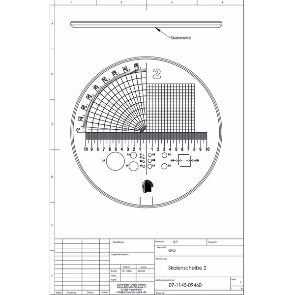 Schweizer Echelle 2 pour loupe de mesure Tech-Line