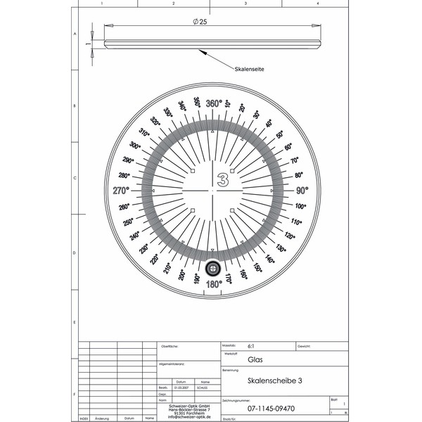 Schweizer Echelle 3 pour loupe de mesure Tech-Line