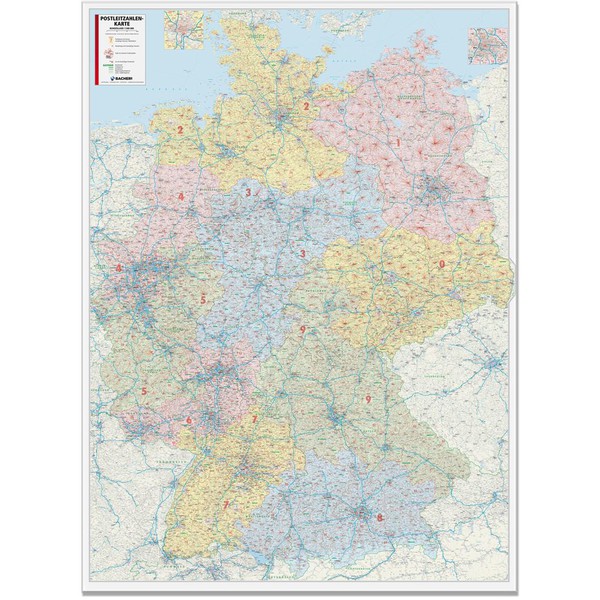 Bacher Verlag Carte géographique Allemagne 1:450.000