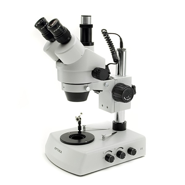 Microscope stéréo zoom Optika SZM-GEM-2, trinoculaire, gemmologique
