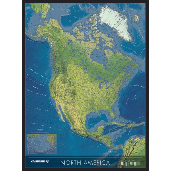 Columbus Carte des continents Amérique du Nord
