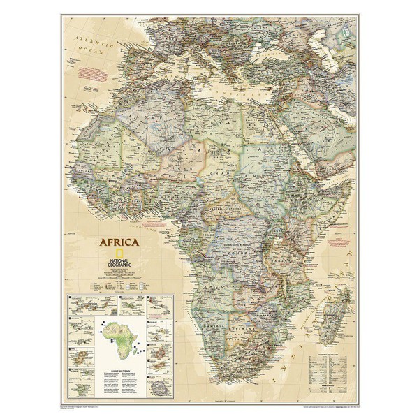 Carte des continents National Geographic Afrique