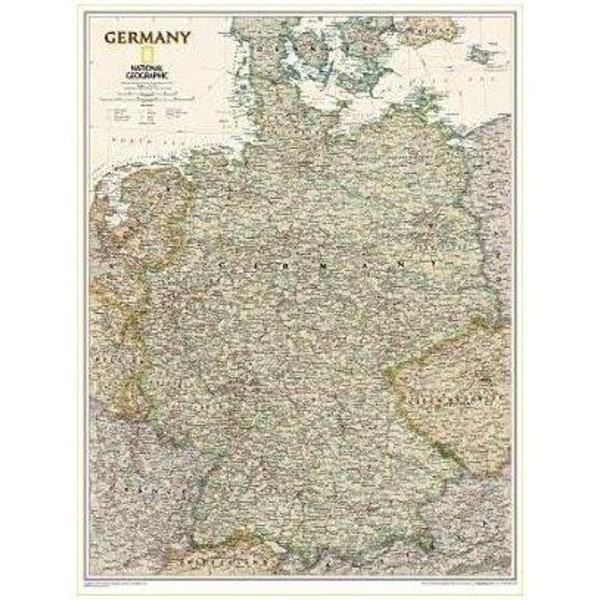 Carte géographique National Geographic Allemagne