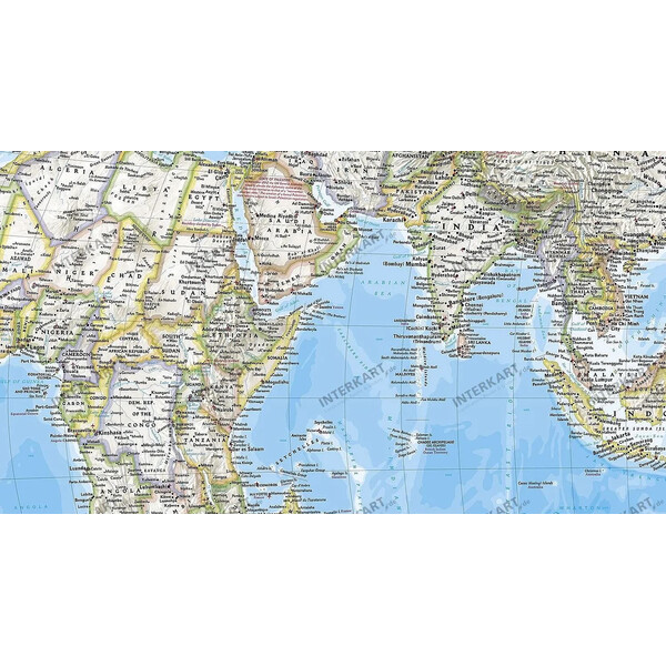 National Geographic Weltkarte pazifikzentriert (185 x 122 cm)