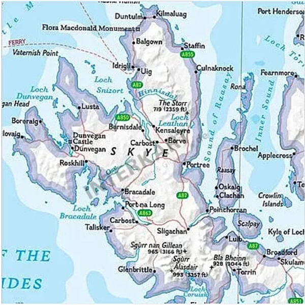 National Geographic Landkarte Schottland