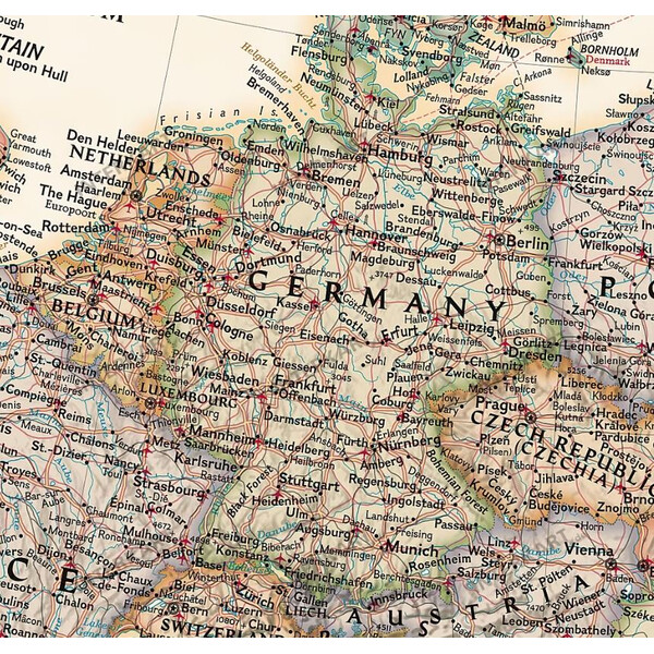 National Geographic Carte antique d'Europe en 3 parties