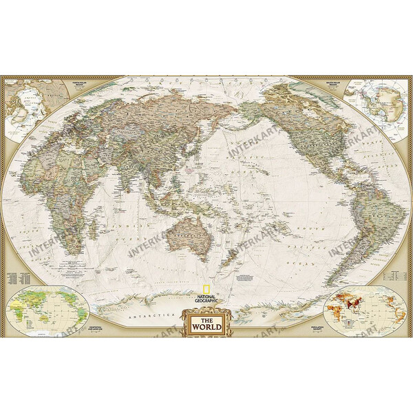 Mappemonde National Geographic Antiquité (185x122)