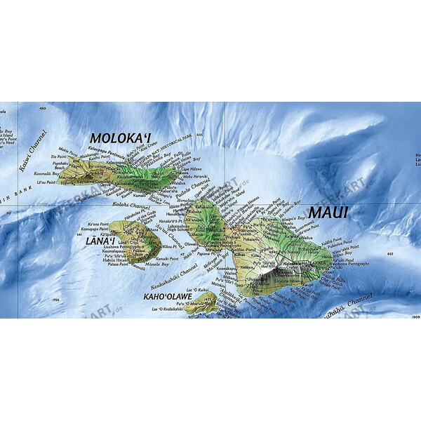 Carte géographique National Geographic Hawaii (89 x 58 cm)