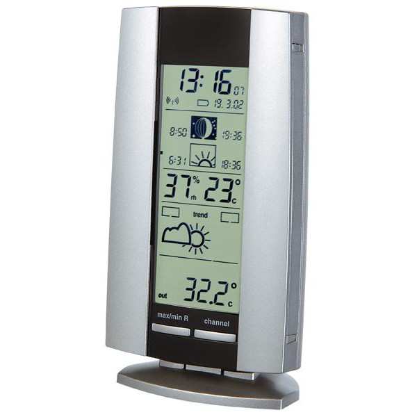 Funk Wetterstation Sunset, schwarz-silber