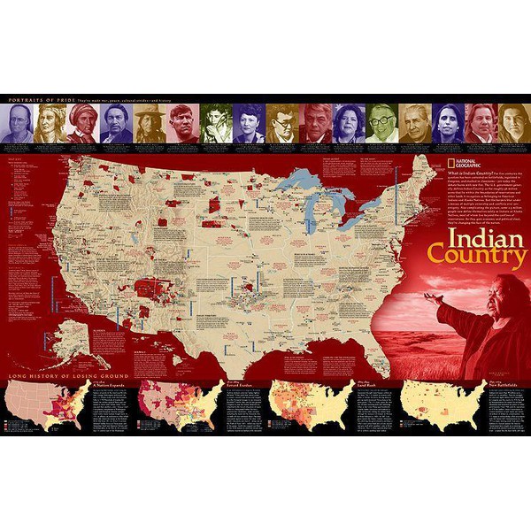 Carte géographique National Geographic Indian Country