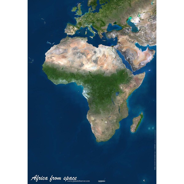 Planet Observer Kontinentkarte Africa