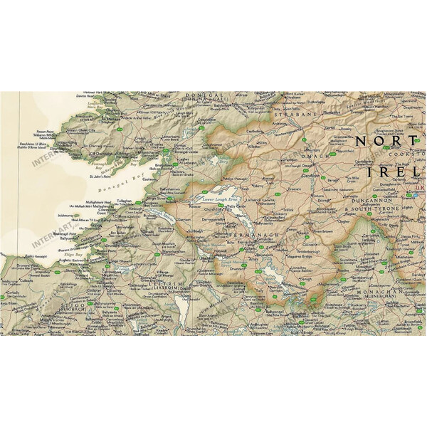 Carte géographique National Geographic Irlande (76 x 91 cm)