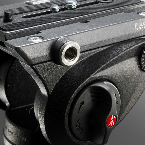 Manfrotto Aluminium-Dreibeinstativ MVH500AH,755XBK mit Videoneiger