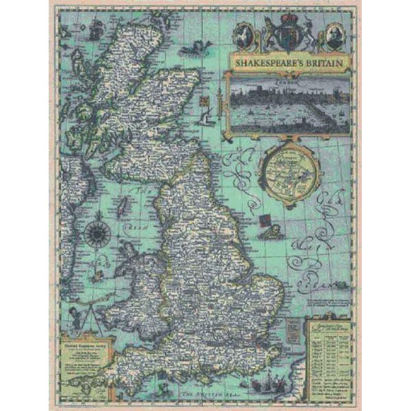 Carte géographique National Geographic Shakespeare´s Britannien