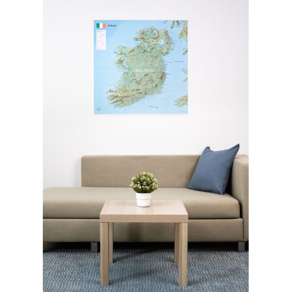 GeoMetro Landkarte Irland (90 x 90 cm)