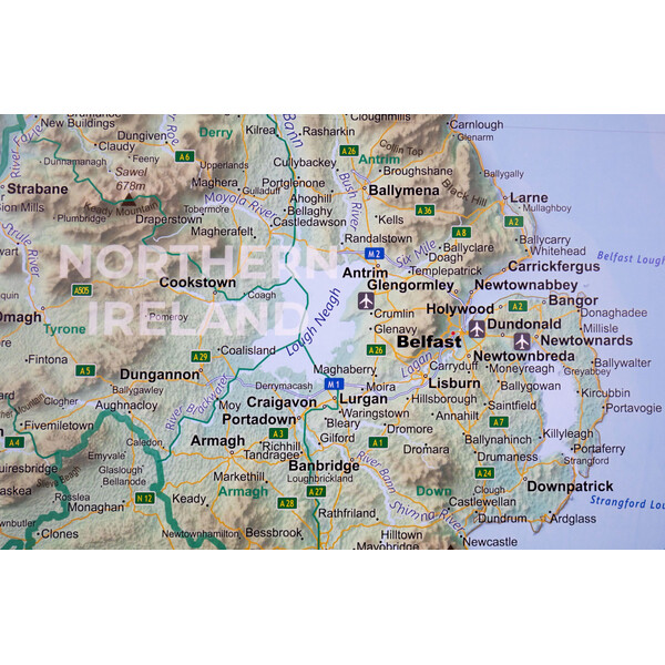 GeoMetro Landkarte Irland (90 x 90 cm)