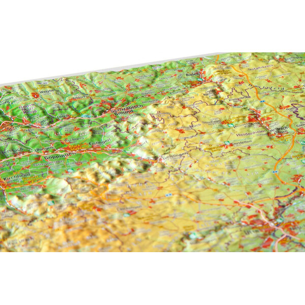 Georelief Regional-Karte Schwäbische Alb