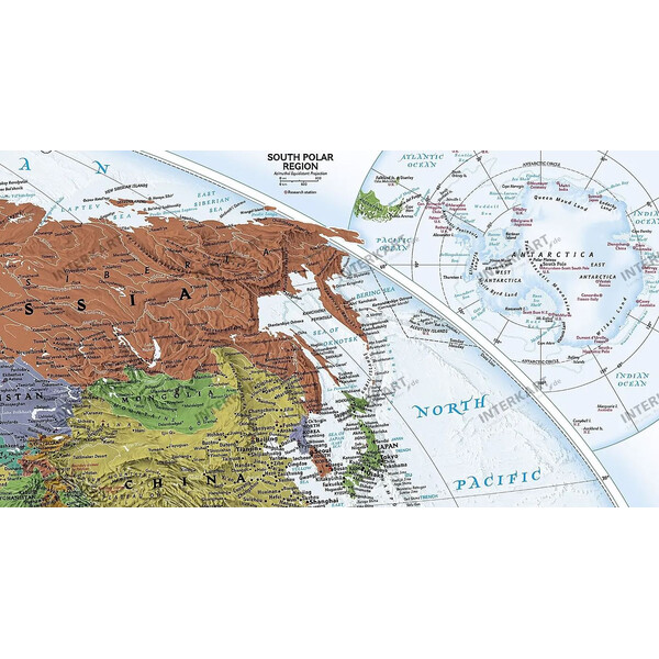 Mappemonde National Geographic Carte mondiale décorative politiquement grandement