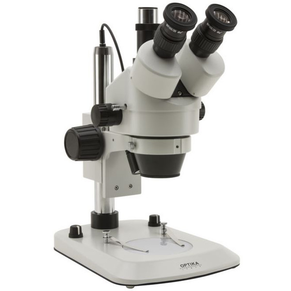 Microscope stéréo zoom Optika SZM-LED2, trinoculaire, 7x-45x