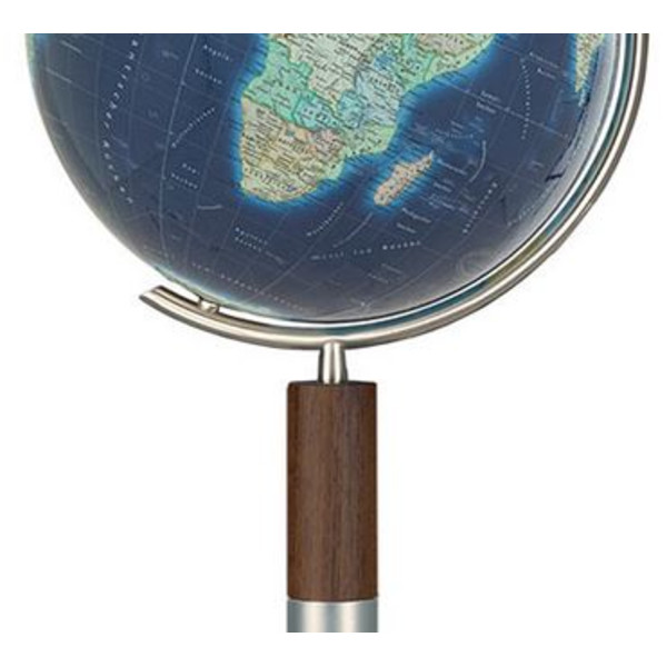 Globe sur pied Columbus Duo Azzurro Acier inoxydable/ Wenge 40cm