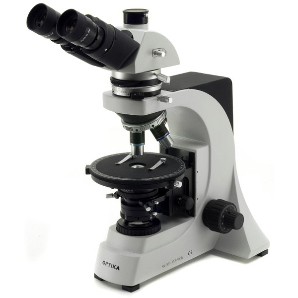 Optika Microscope trinoculaire B-500POL avec tête ERGO pour lumière polarisée et illuminateur X-LED