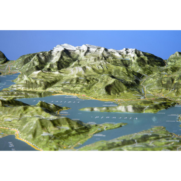 Carte régionale Georelief Le Lac des Quatres Cantons