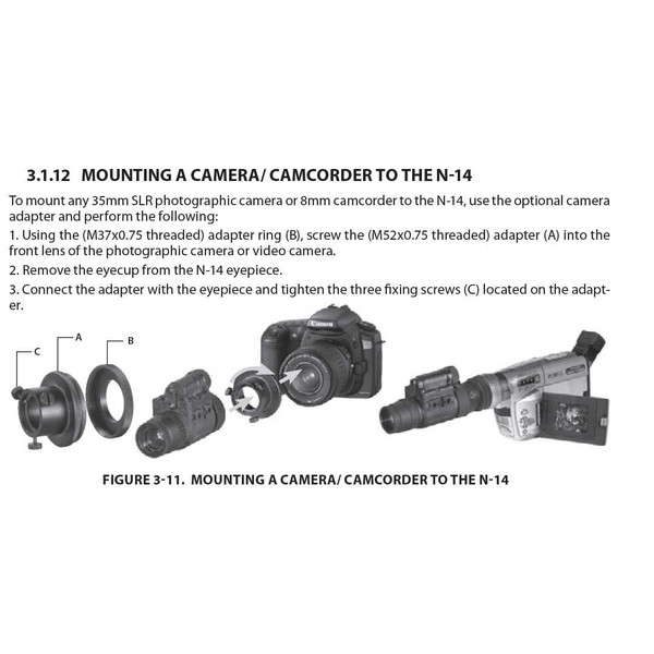 Armasight Adaptateur photo n° 46 (NYX-14, NYX-14 PRO, NYX-7 PRO, N14, N14 PRO, N15)