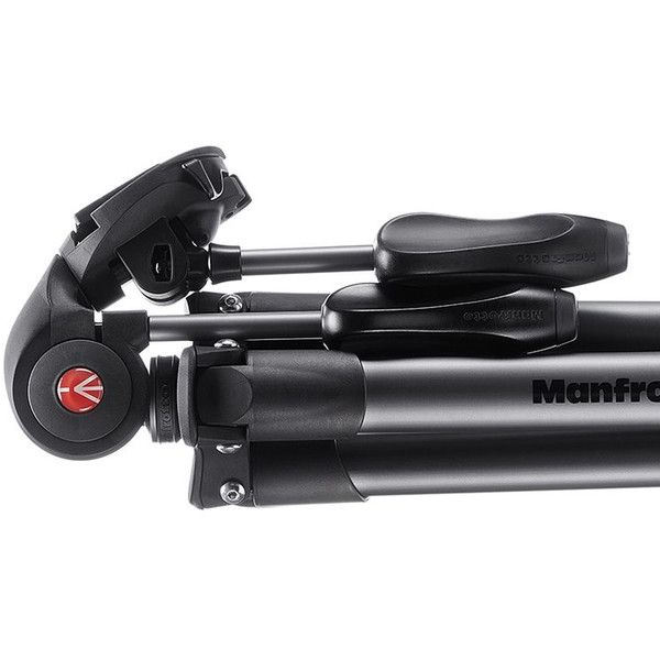 Trépied en aluminium Manfrotto Kit statif tripode photo Compact Advanced, noir