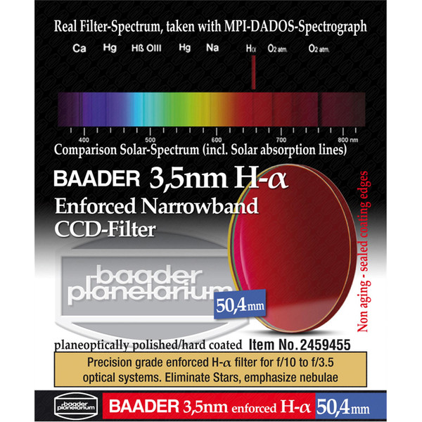Filtre Baader Ultra-Narrowband 3.5nm H-alpha CCD-Filter 50,4mm